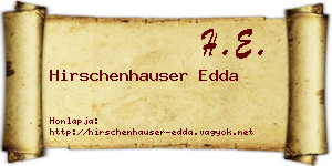 Hirschenhauser Edda névjegykártya